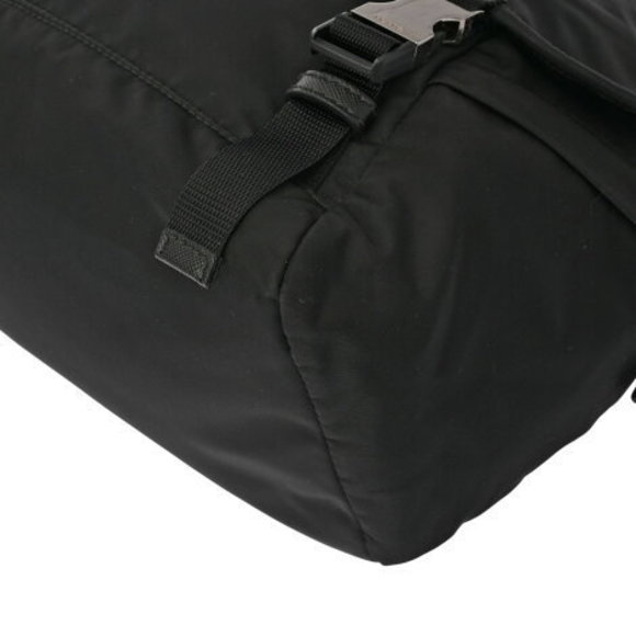 PRADA Re Nylon Saffiano Leather Black Nylon Shoulder Bag - Picture 6 of 12
